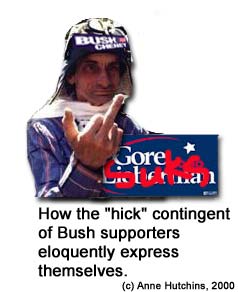 "Bitch, I'll teach ya ta vote right!"