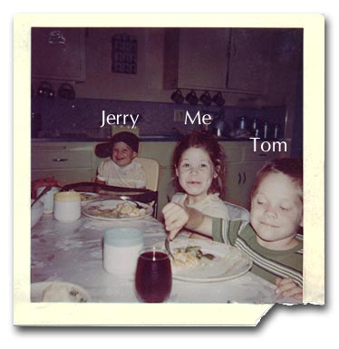 Silliness at the dinner table.