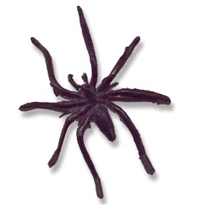 This is the plastic arachnid which sits in the bed of my Old Navy truck flashlight...which sits on top of my monitor. Well. You have to be there.